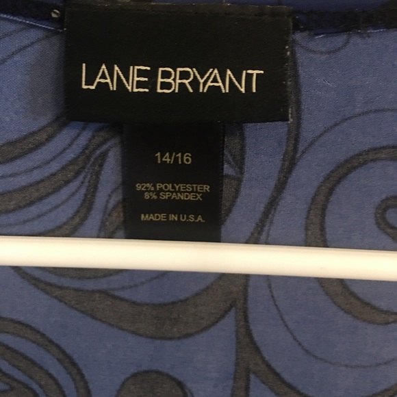 Lane Bryant Blue and Shimmer Blouse - Picture 3 of 4